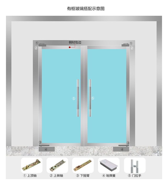 GMT 地彈簧N-500玻璃門有框通用型地簧無框玻璃門配件