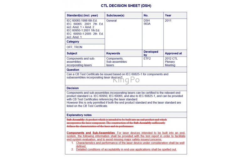 AVIT的CTL決議-集成激光器的組件和子組件